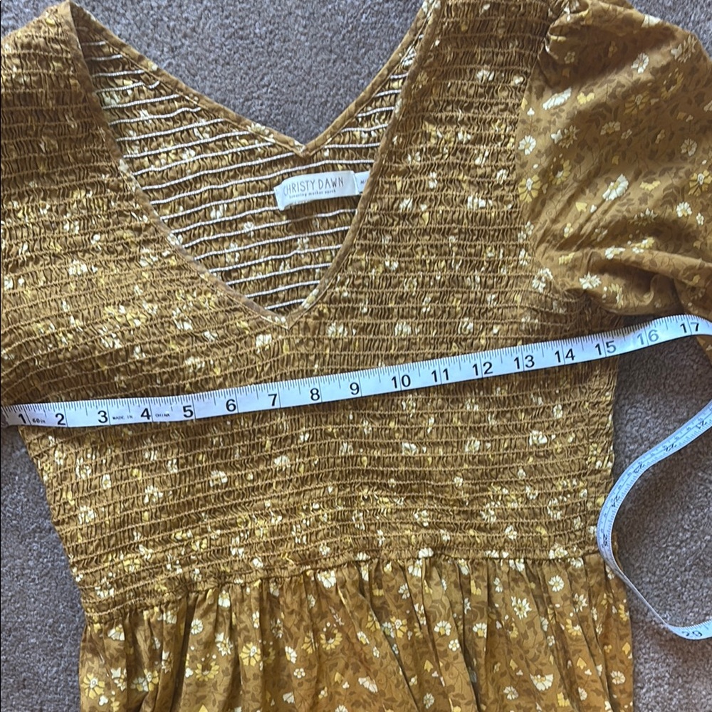 Christy Dawn the Basil  Dress in Goldenrod - Picture 6 of 7